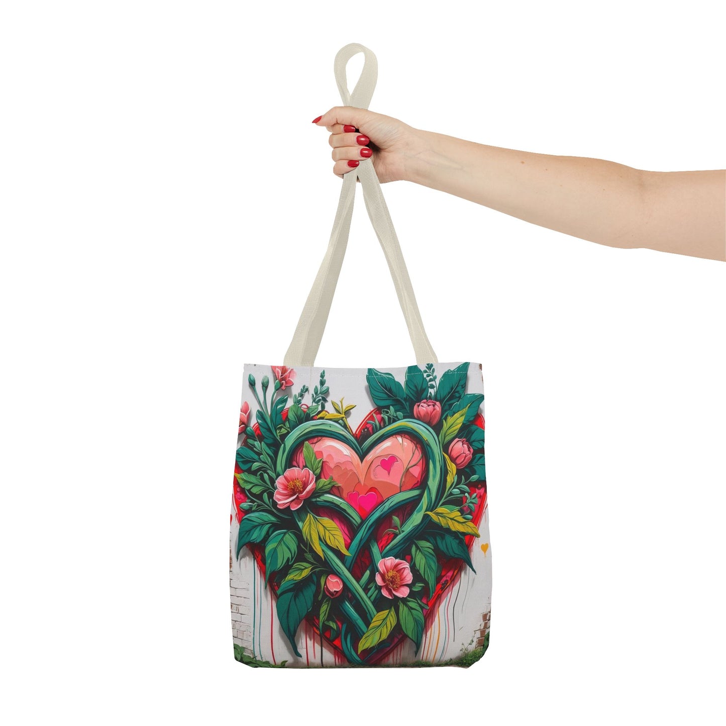 Artistic Surge - Eco-Friendly Canvas Tote Bag - HEARTS OF LOVE