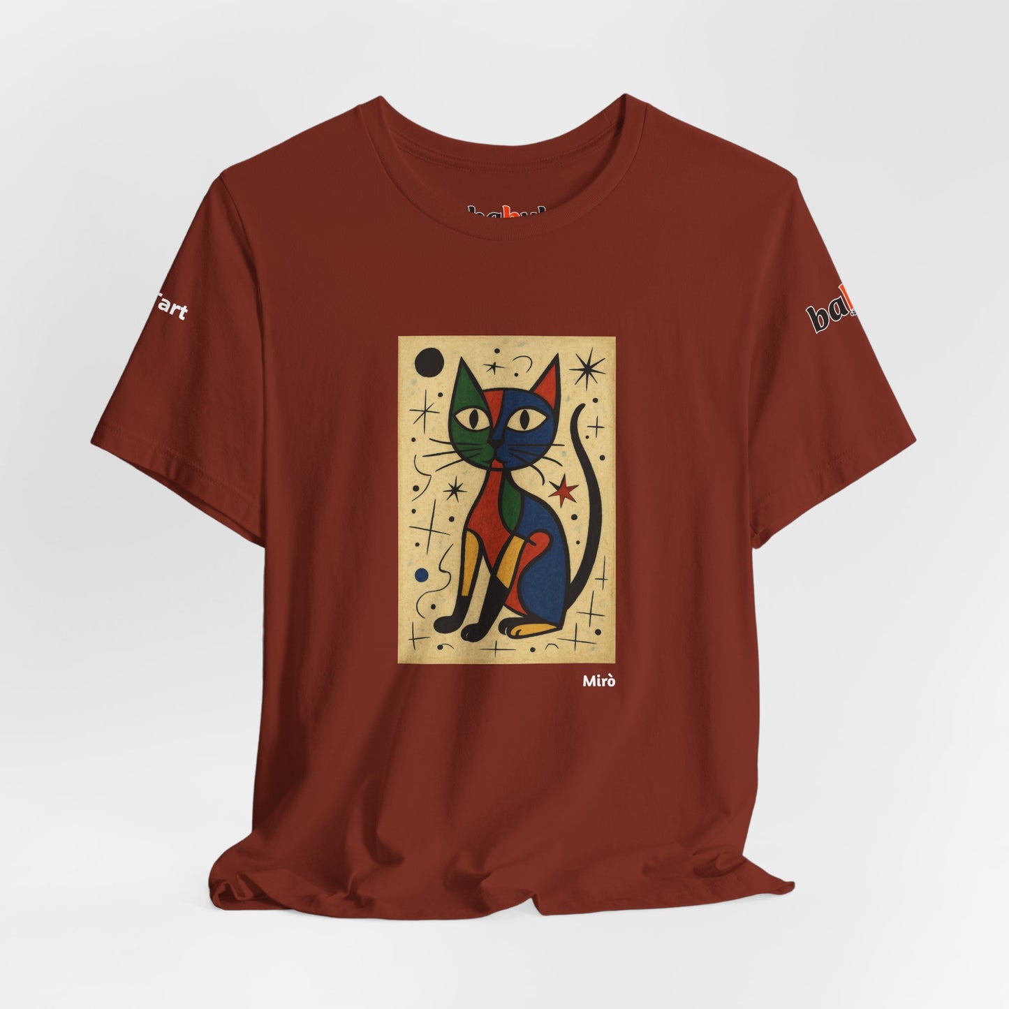 CATART Unisex Jersey Cat T-Shirt - MIRO - Iconic Painting Reimagined with Cats