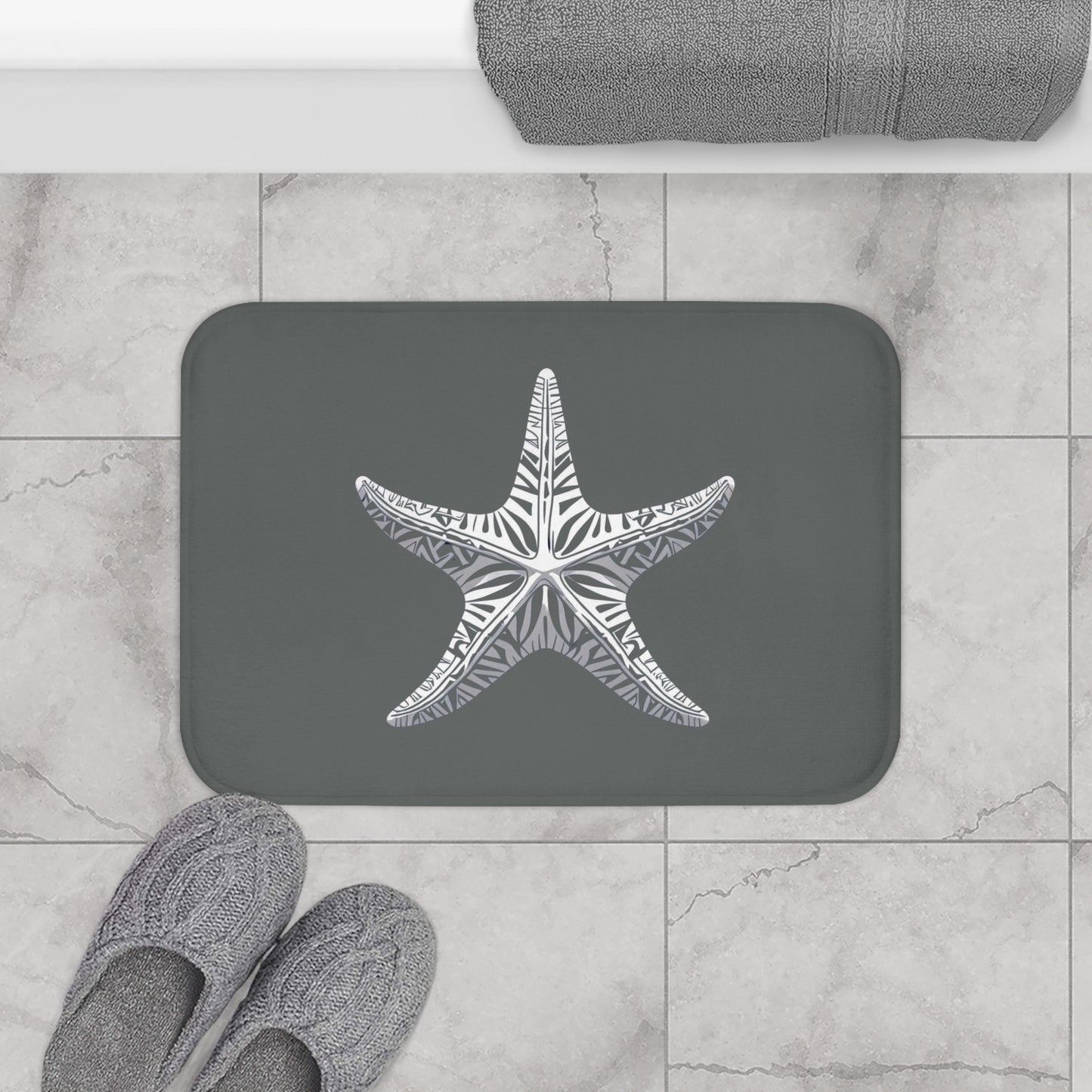 Tribal Bath Mat. Ocean Energy, Tribal Style