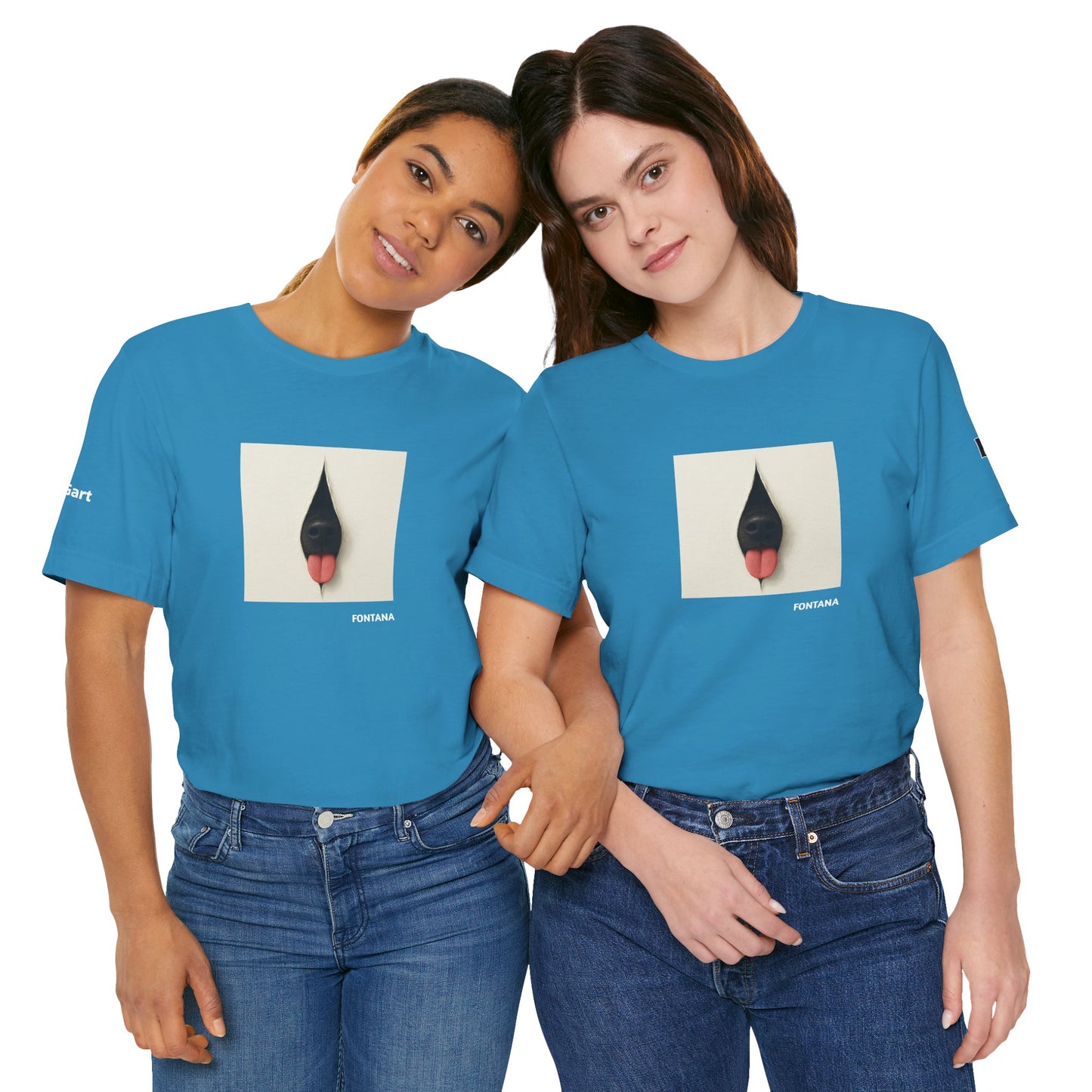 DOGART Unisex Jersey Dog T-Shirt - FONTANA - Iconic Painting Reimagined with Dogs