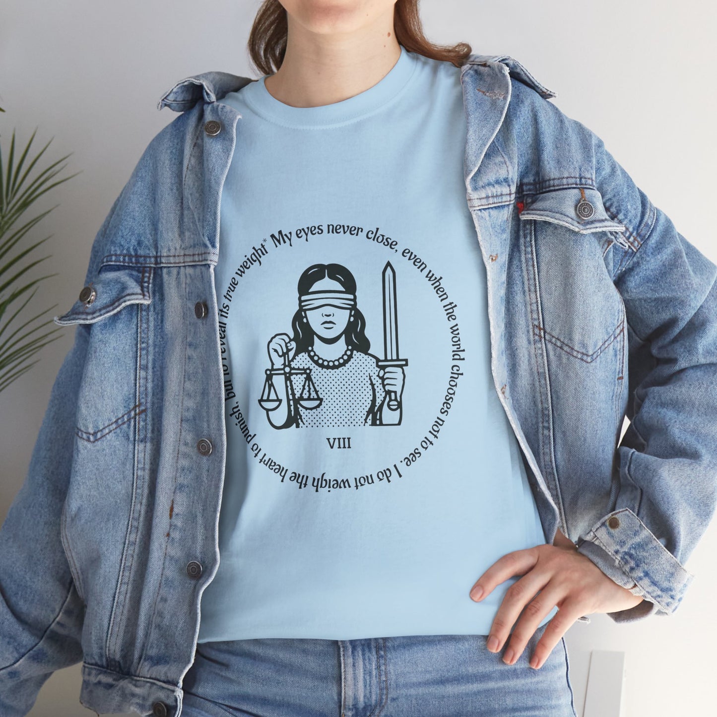 Justice - ArcanaPop T-Shirt – Where Tarot Magic Meets Pop Art