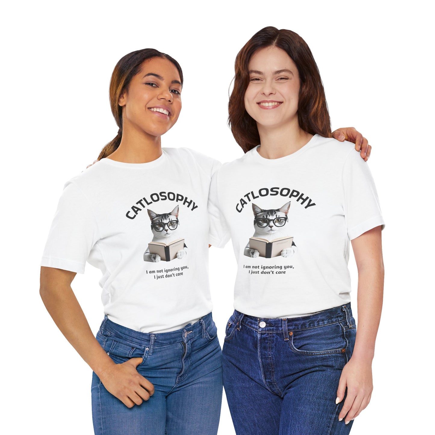 Catlosophy Unisex Jersey Short Sleeve Tee – "I am not ignoring you" Design