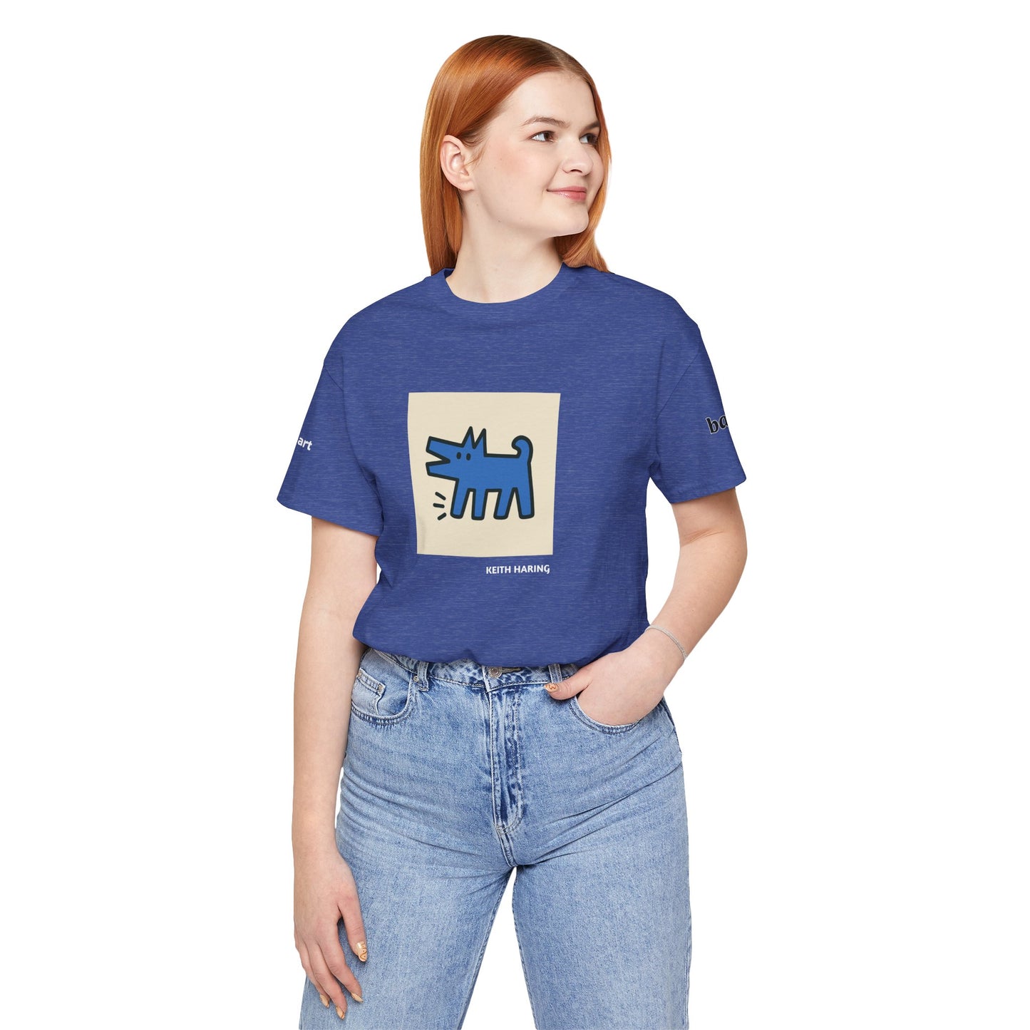 DOGART Unisex Jersey Dog T-Shirt - KEITH HARING - Iconic Painting Reimagined with Dogs