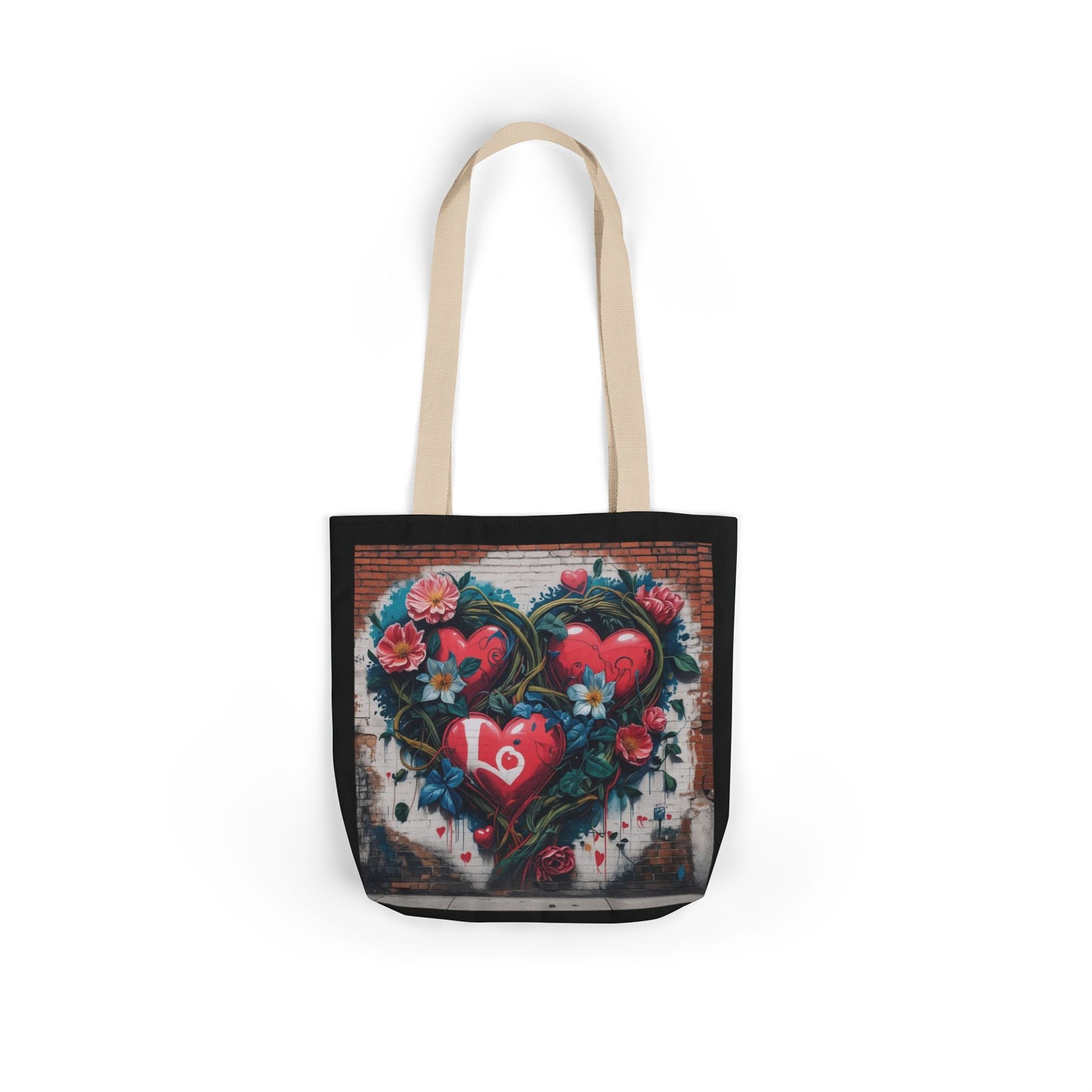 Artistic Surge - Eco-Friendly Canvas Tote Bag - LOVE HEARTS
