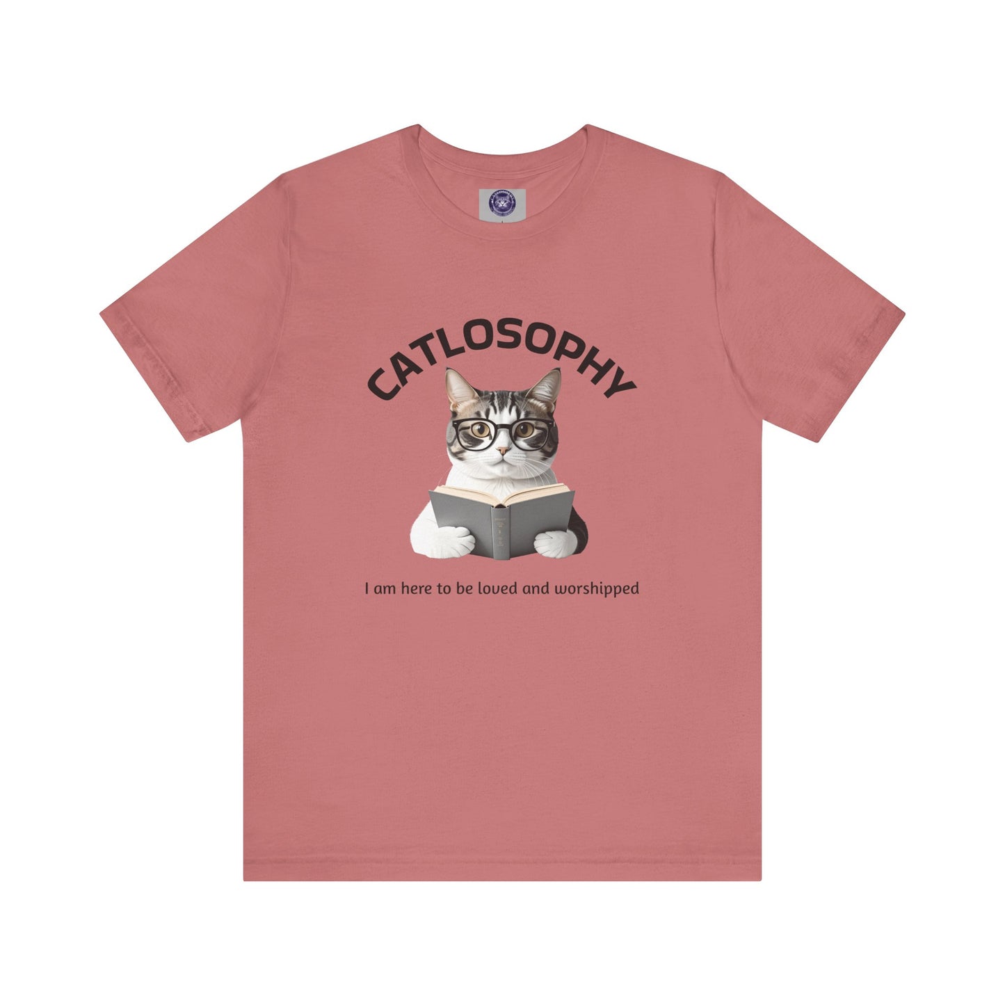 Catlosophy Unisex Jersey Short Sleeve Tee – "I am here to be loved" Design - BABUL T-Shirts