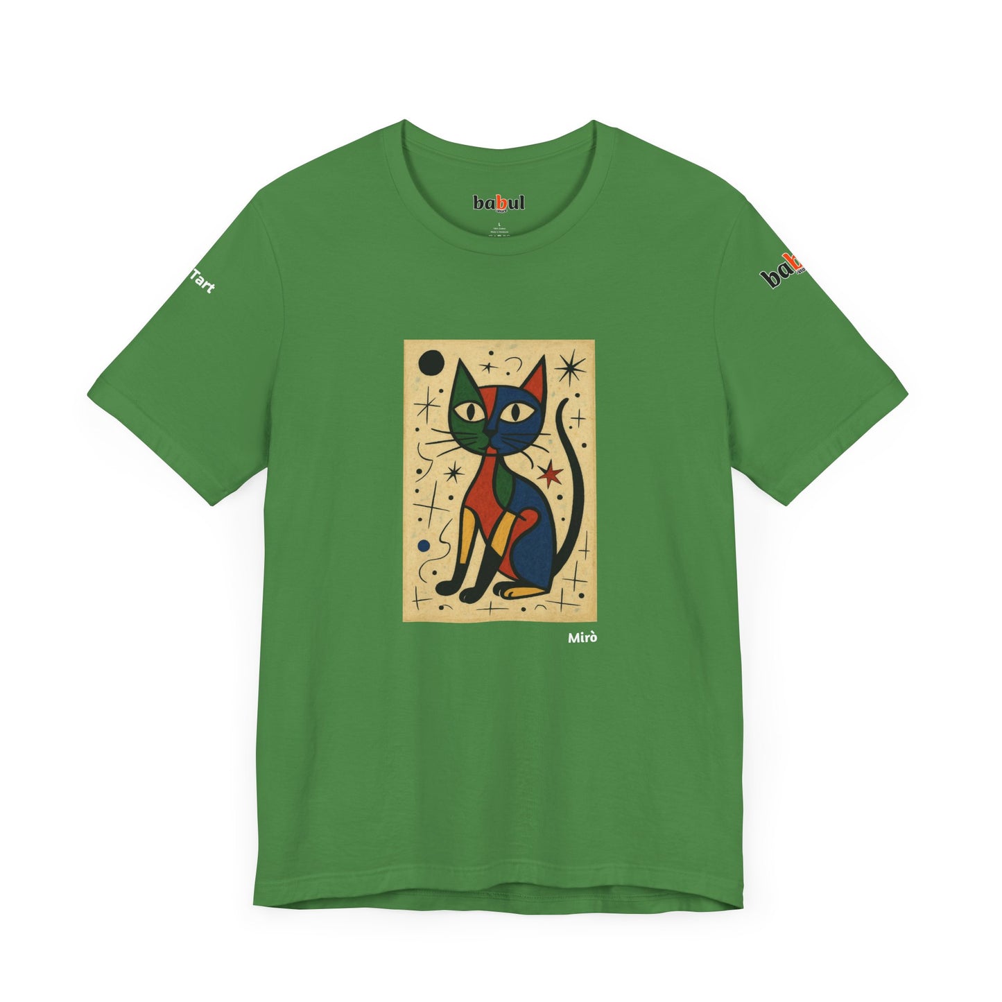 CATART Unisex Jersey Cat T-Shirt - MIRO - Iconic Painting Reimagined with Cats
