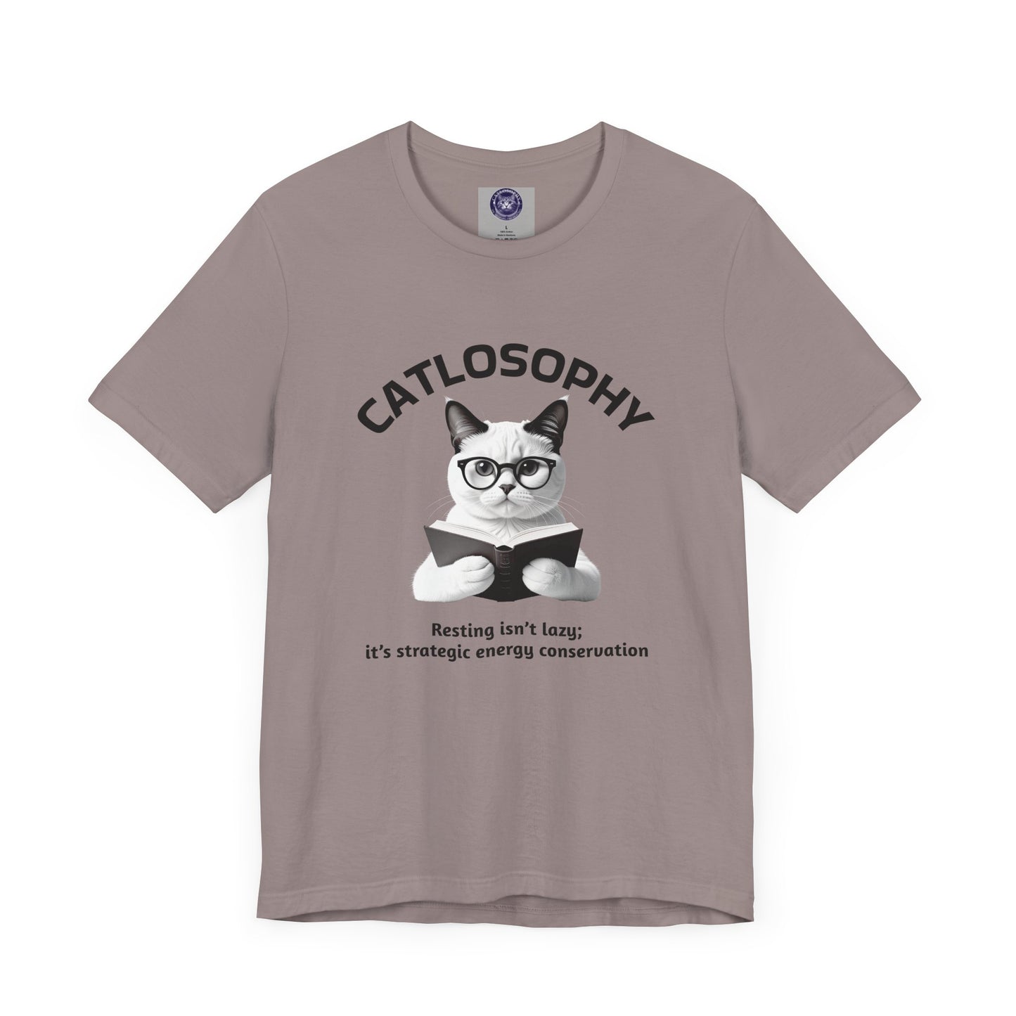 Catlosophy Unisex Jersey Short Sleeve Tee – "Resting isn't Lazy" Design