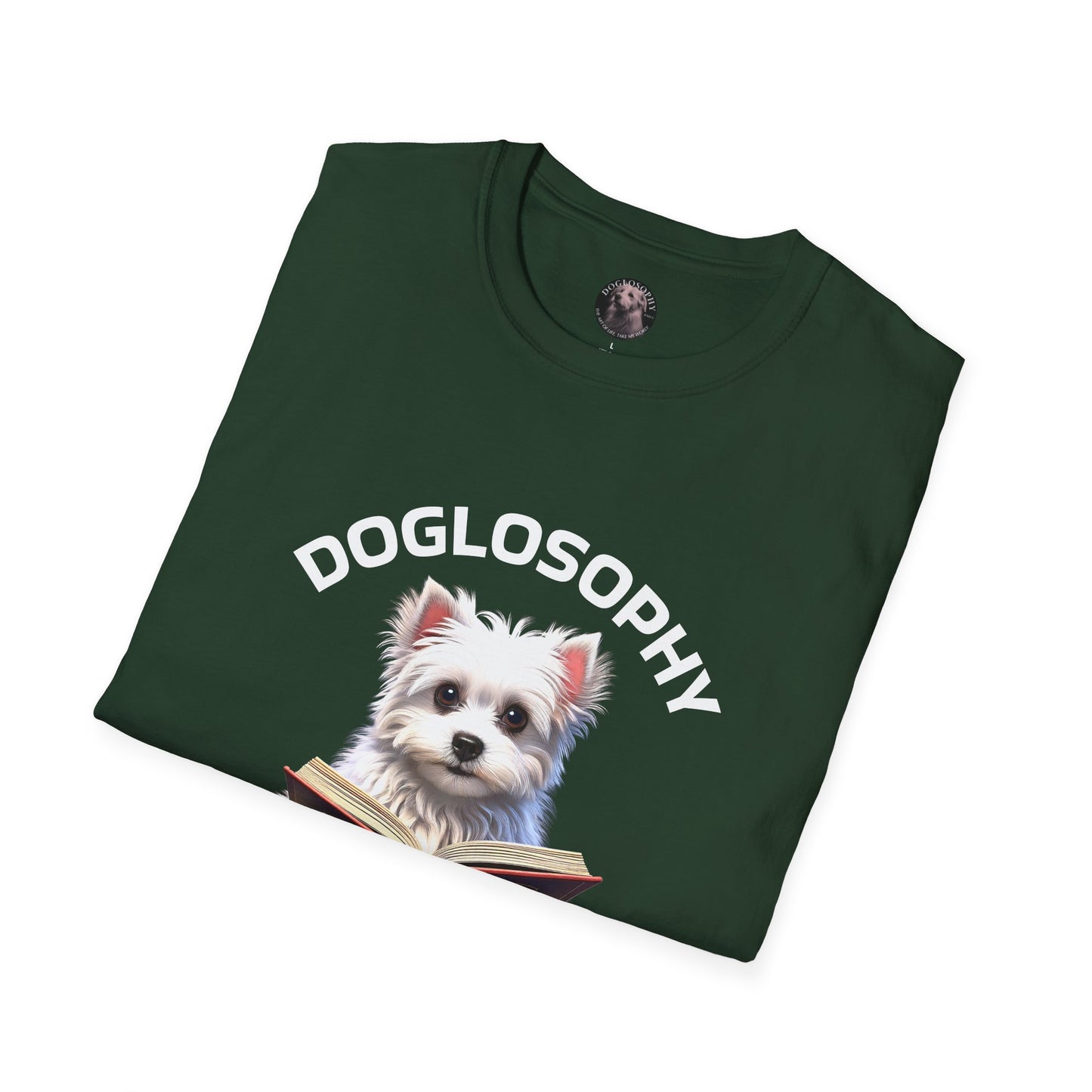 Doglosophy Unisex Softstyle T-Shirt - "Happiness is a Warm Sunbeam" Design