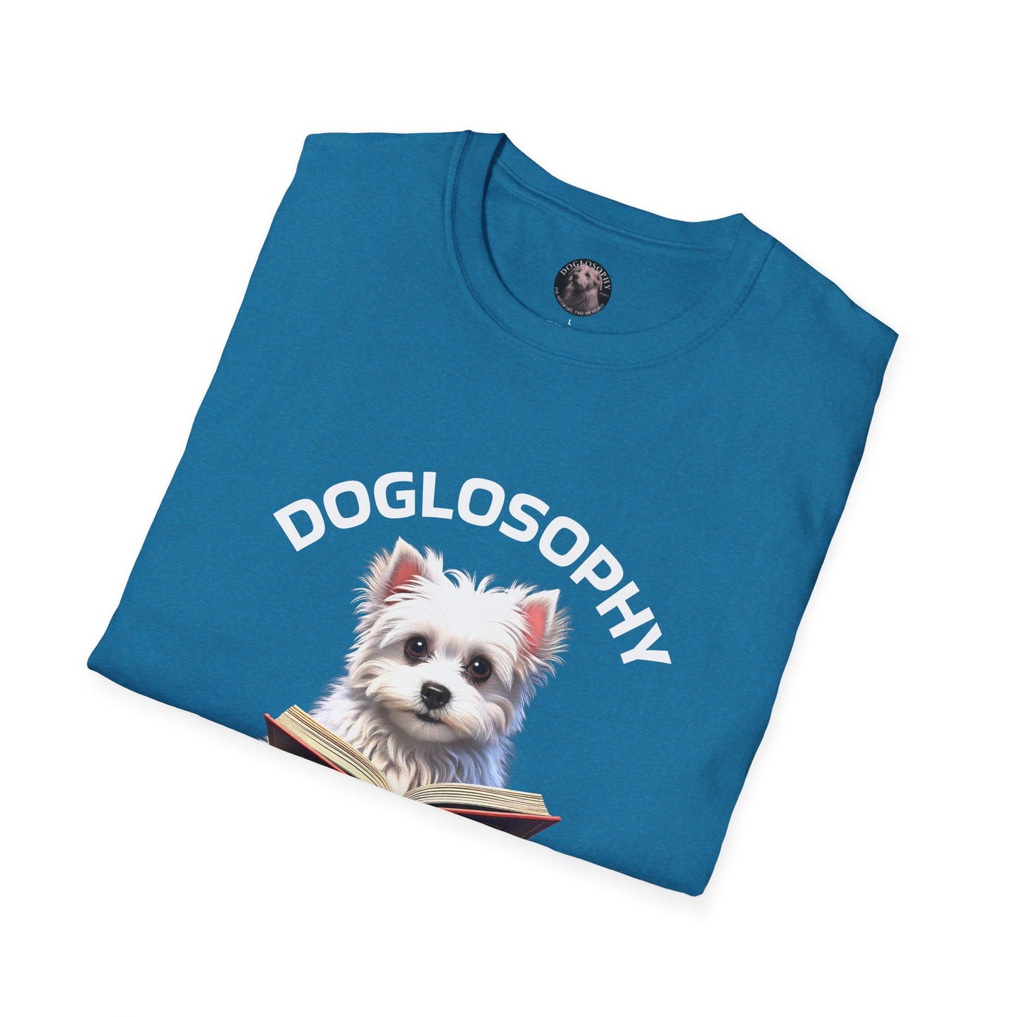 Doglosophy Unisex Softstyle T-Shirt - "Happiness is a Warm Sunbeam" Design