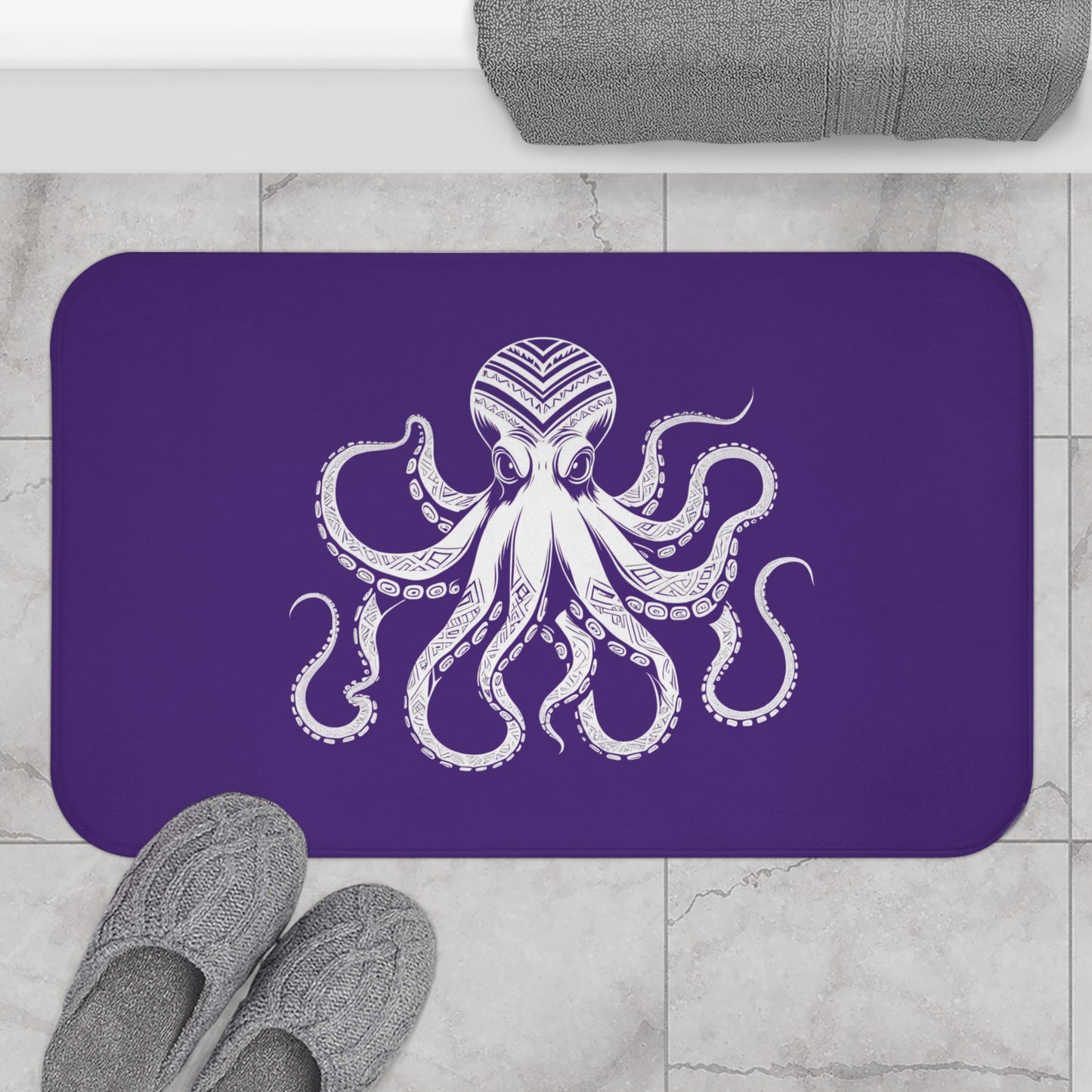 Tribal Bath Mat. Ocean Energy, Tribal Style