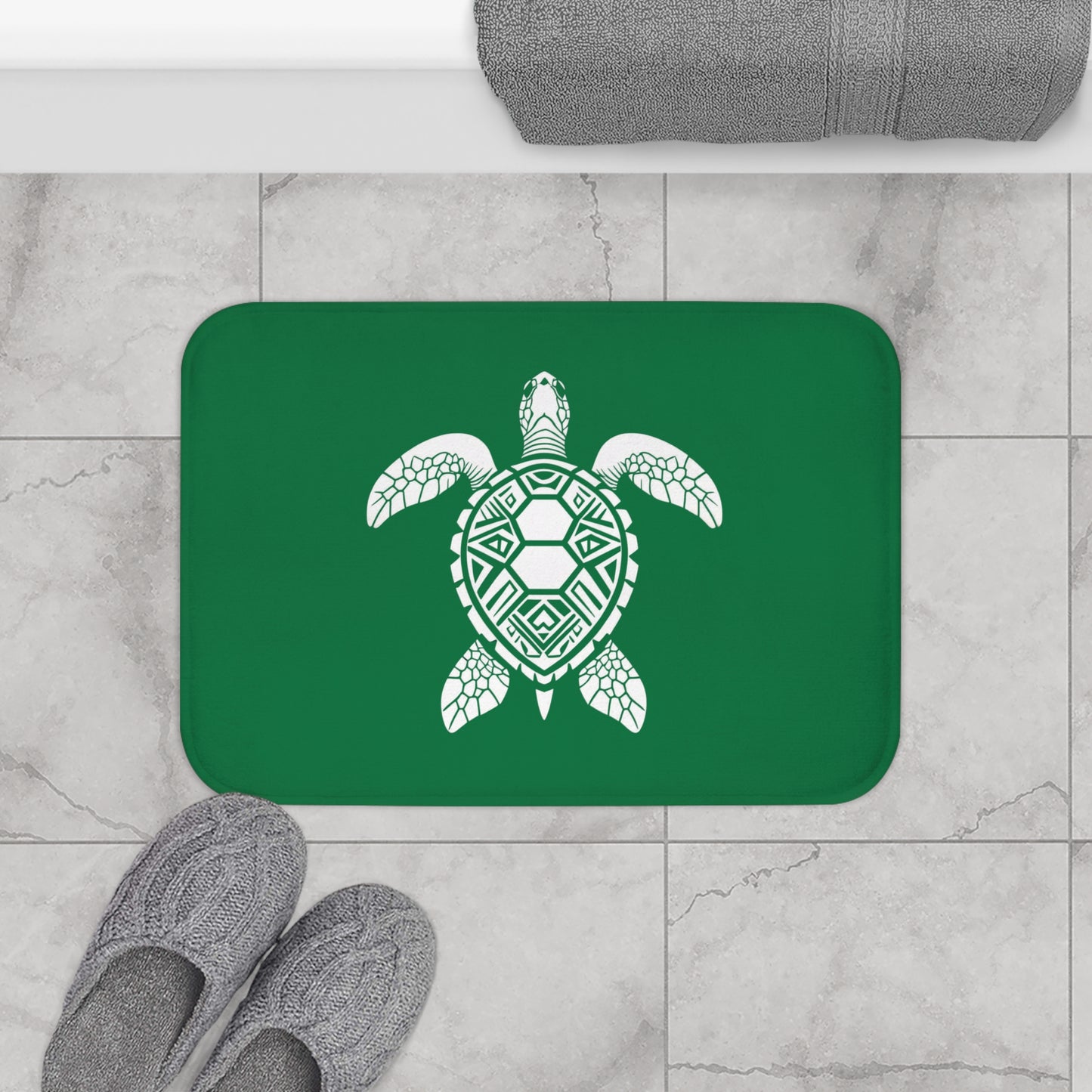 Tribal Bath Mat. Ocean Energy, Tribal Style