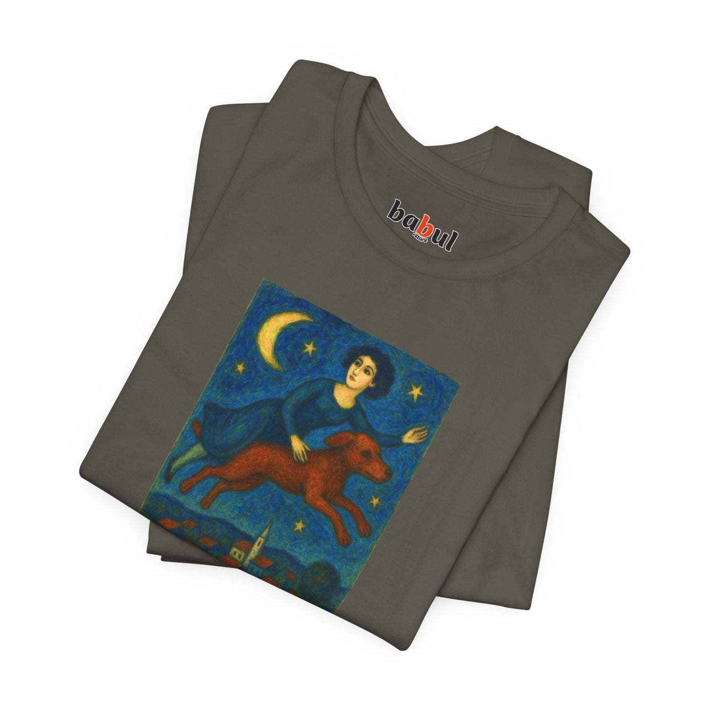 DOGART Unisex Jersey Dog T-Shirt - MARC CHAGALL - Iconic Painting Reimagined with Dogs