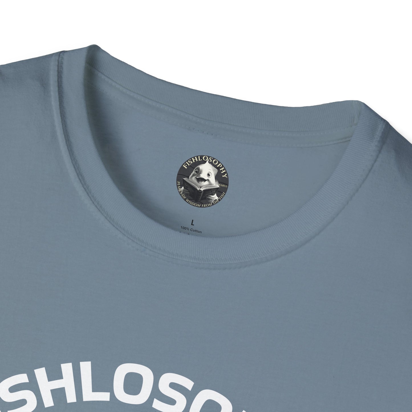 Fishlosophy Unisex T-Shirt - Ocean Vibes and Life's Questions Design - A Smart Fish Knows That Not Everything Is As It Seems