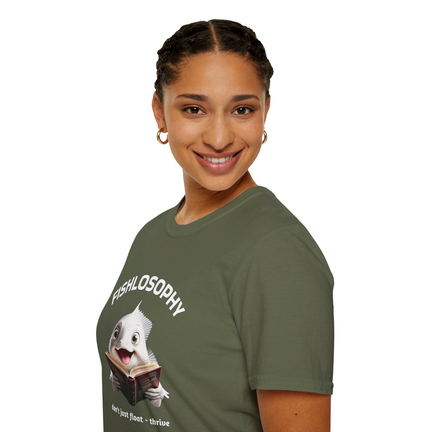 Fishlosophy Unisex T-Shirt - Ocean Vibes and Life's Questions Design - PEARLS OF WISDOM FROM THE FISH WORLD