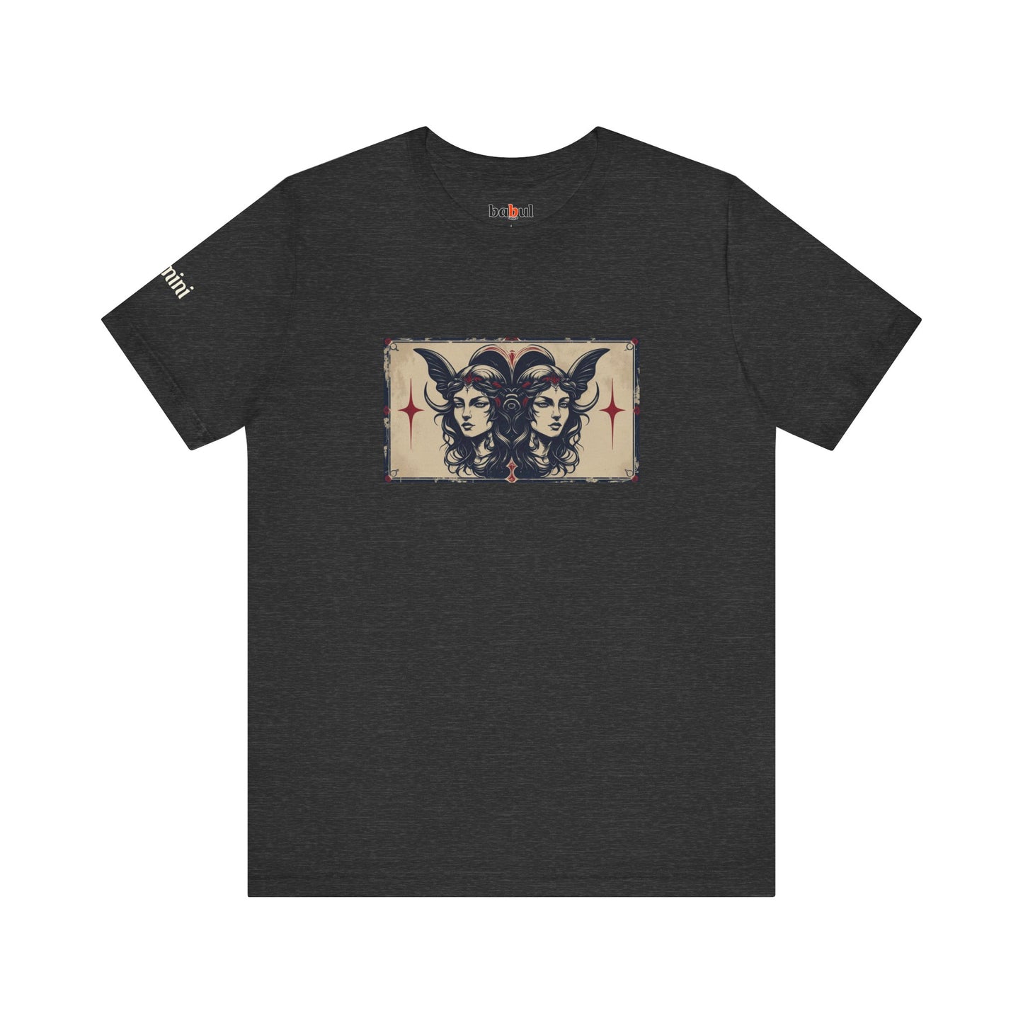Gemini - Gothic Zodiac T-Shirt. Zodiac in the Shadows