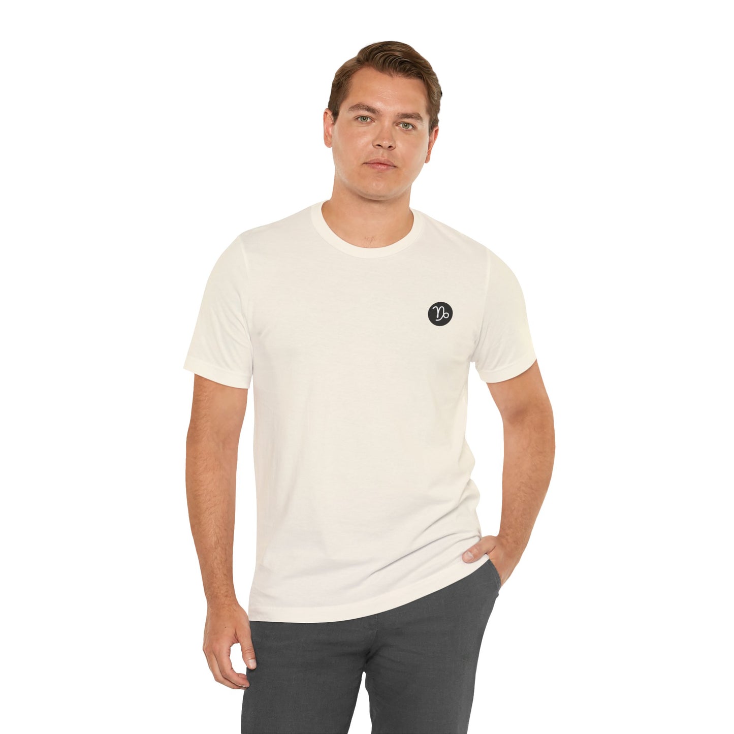 Capricorn - Gothic Zodiac, Red Graphic on the back T-Shirt. Zodiac in the Shadows