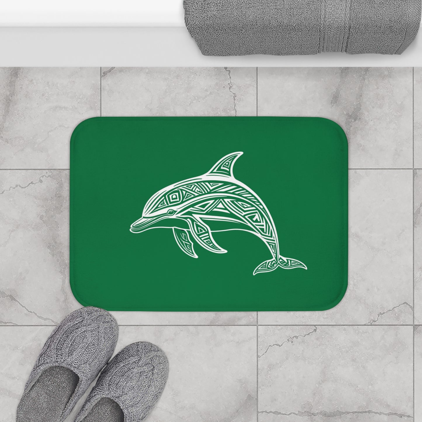 Tribal Bath Mat. Ocean Energy, Tribal Style