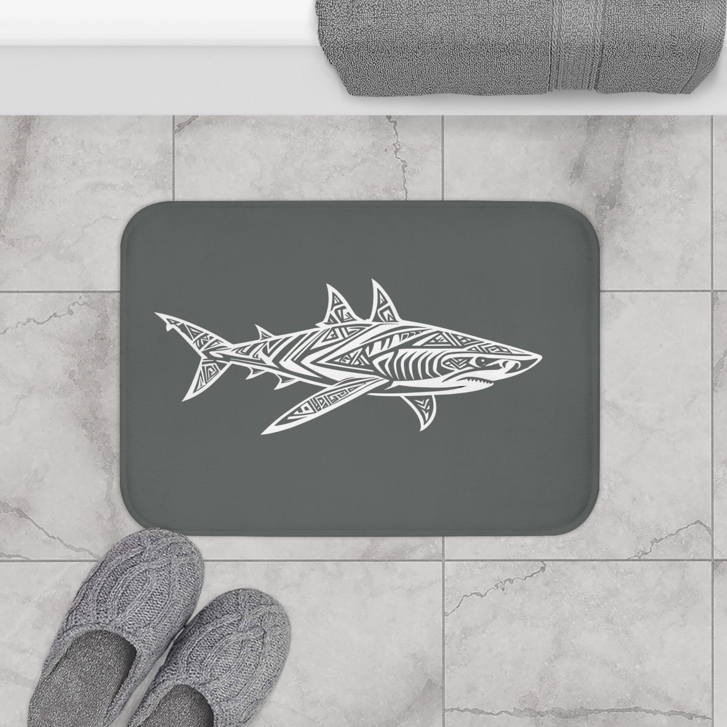 Tribal Bath Mat. Ocean Energy, Tribal Style