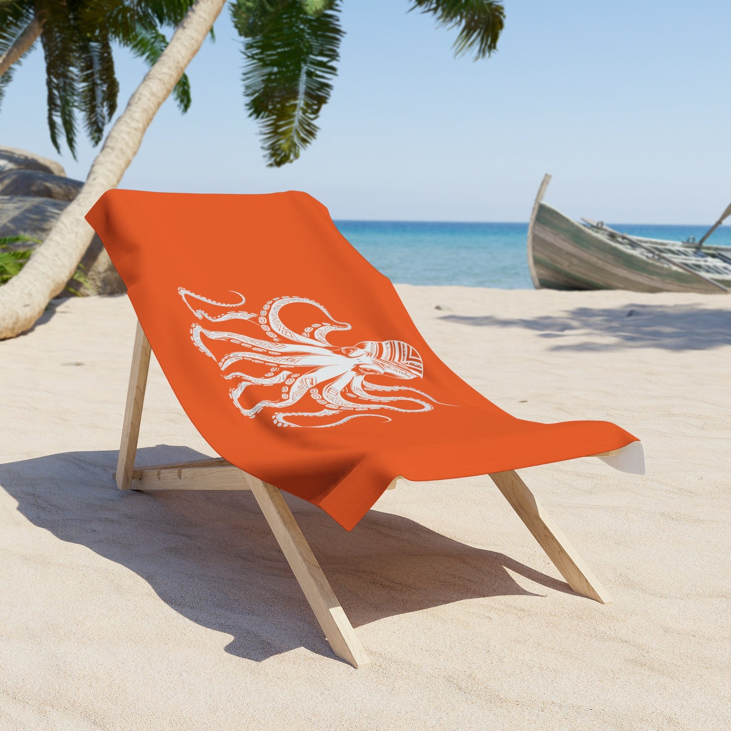 Tribal Waves Beach Towel - OCTOPUS