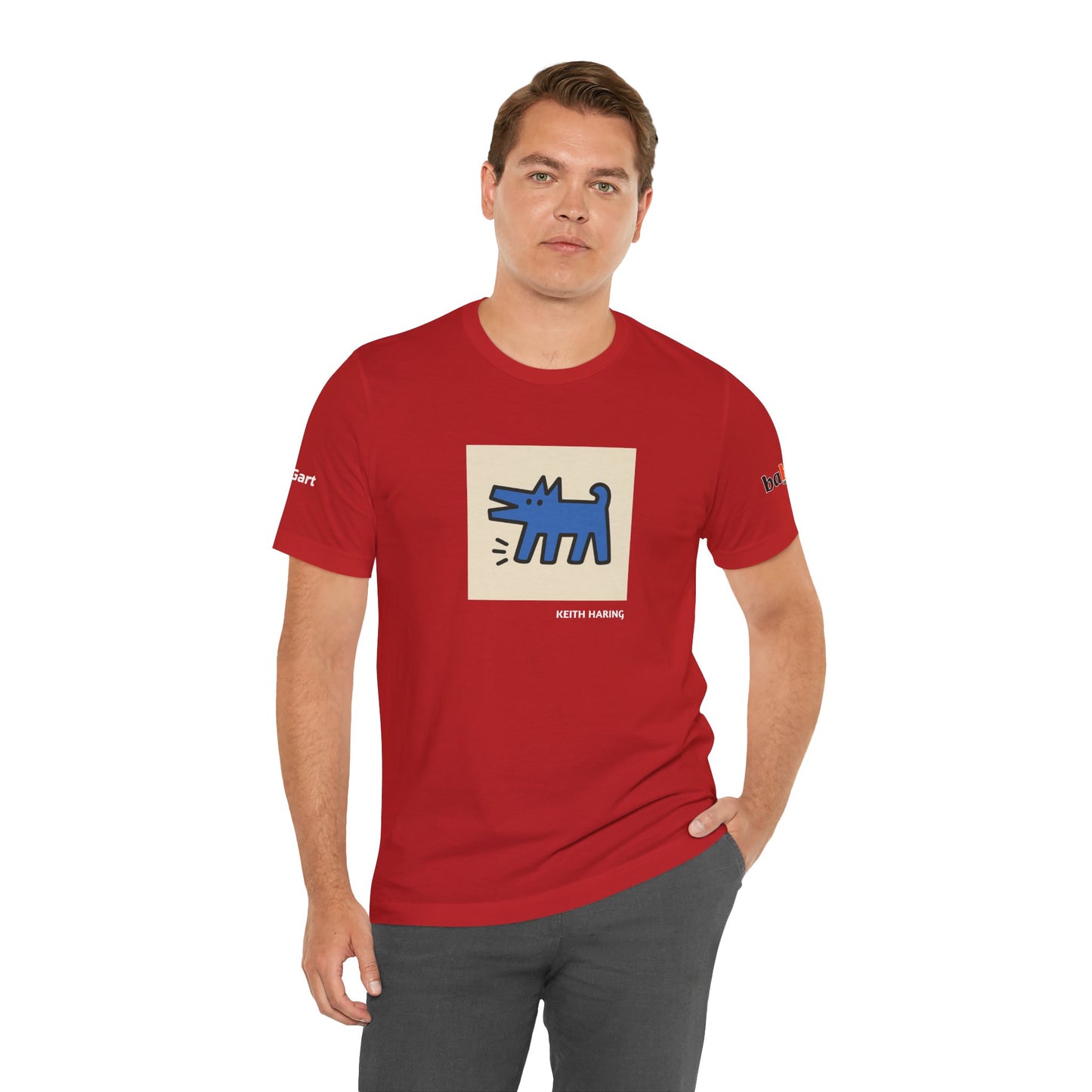 DOGART Unisex Jersey Dog T-Shirt - KEITH HARING - Iconic Painting Reimagined with Dogs