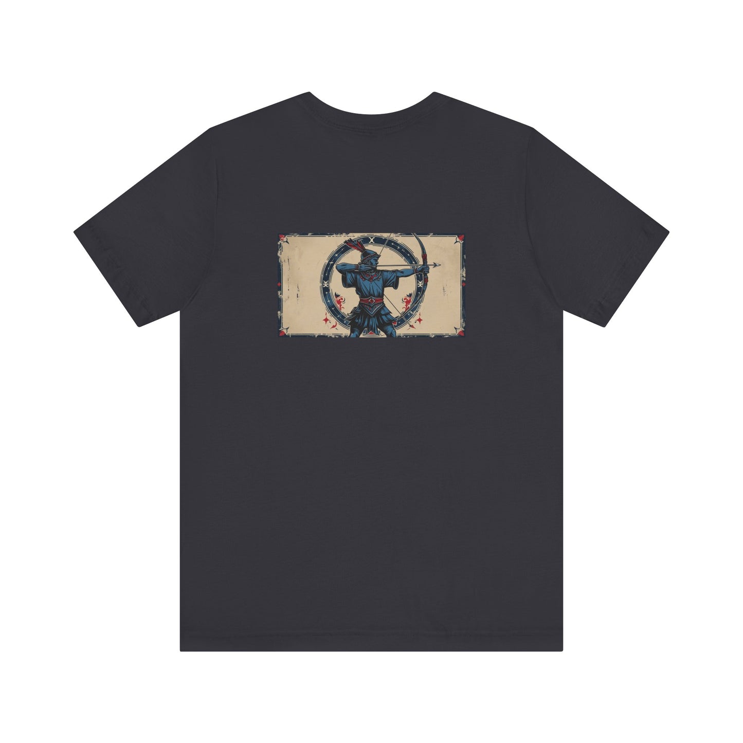 Sagittarius - Gothic Zodiac T-Shirt. Blue graphic on the back. Zodiac in the Shadows