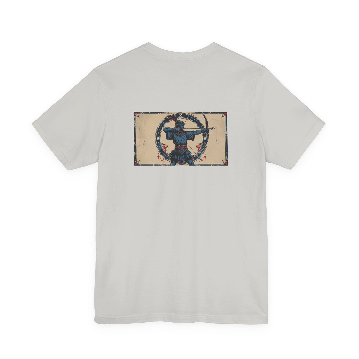 Sagittarius - Gothic Zodiac T-Shirt. Blue graphic on the back. Zodiac in the Shadows
