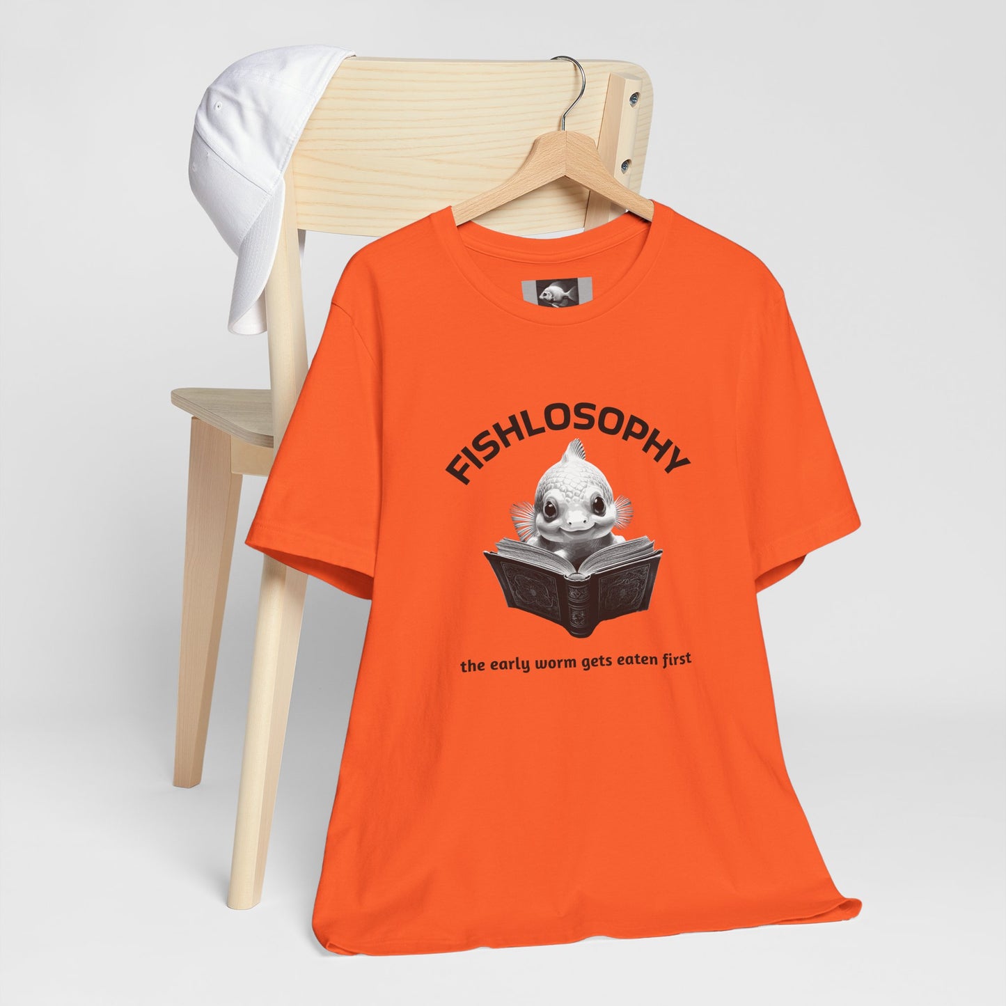 Fishlosophy Unisex Jersey Short Sleeve Tee – The Early Worms Get Eaten First