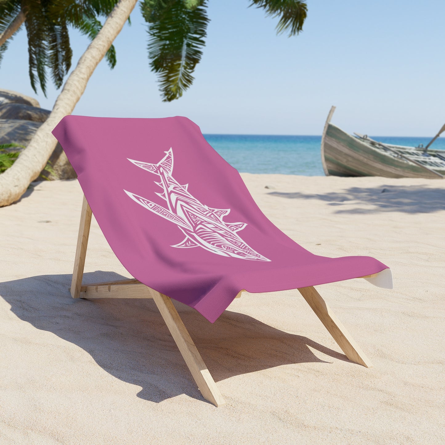 Tribal Waves Beach Towel - SHARK