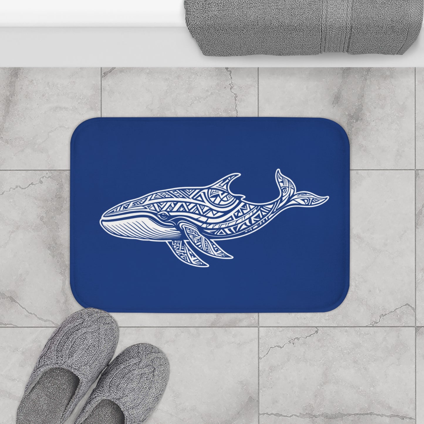 Tribal Bath Mat. Ocean Energy, Tribal Style