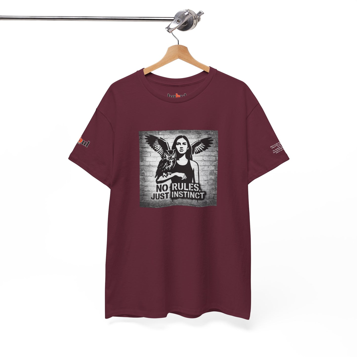 Rebel Graphic Tee - Unisex Heavy Cotton T-Shirt for the Wild at Heart. Rebel Tees, Born to Be Worn - NO RULES, JUST INSTINCT