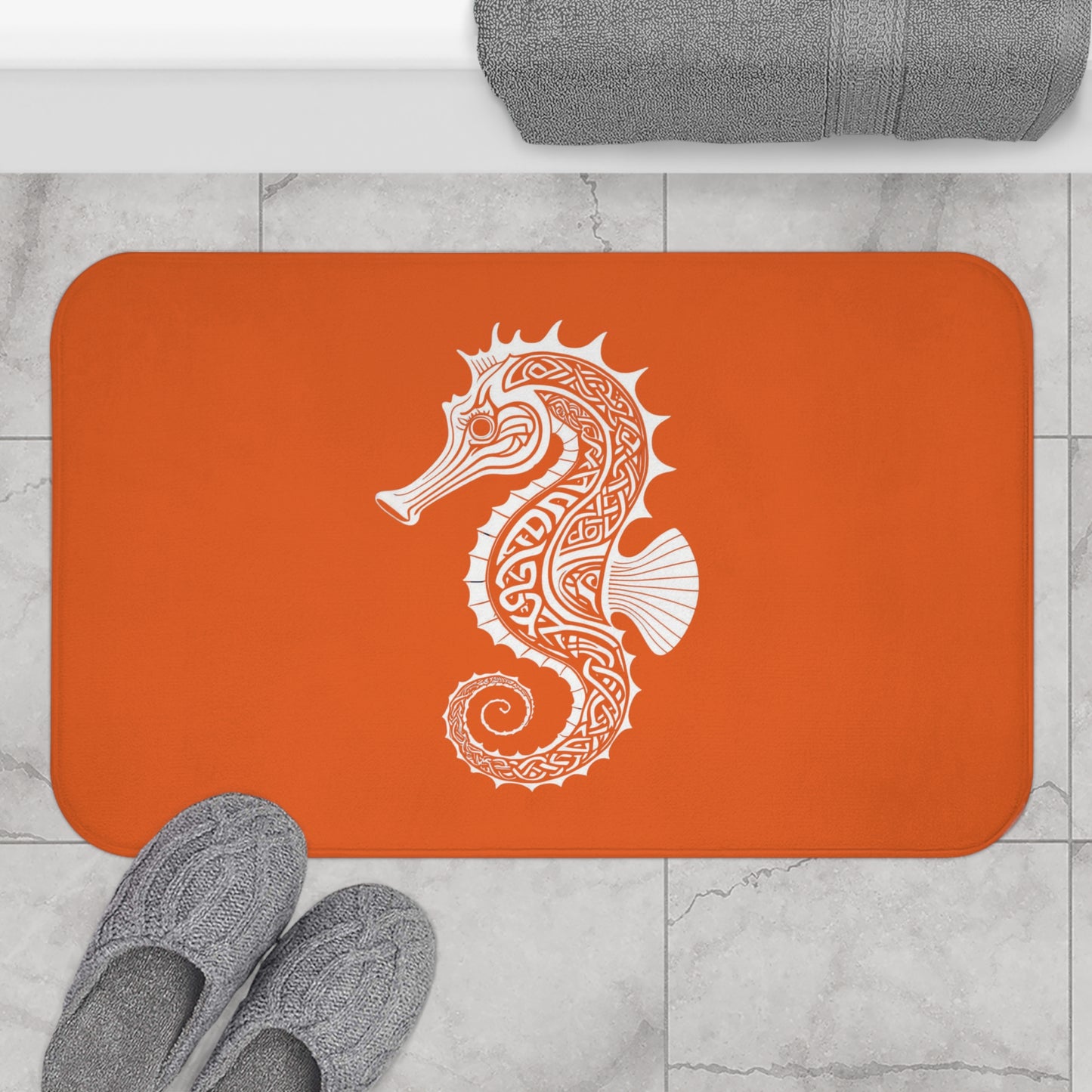 Tribal Bath Mat. Ocean Energy, Tribal Style