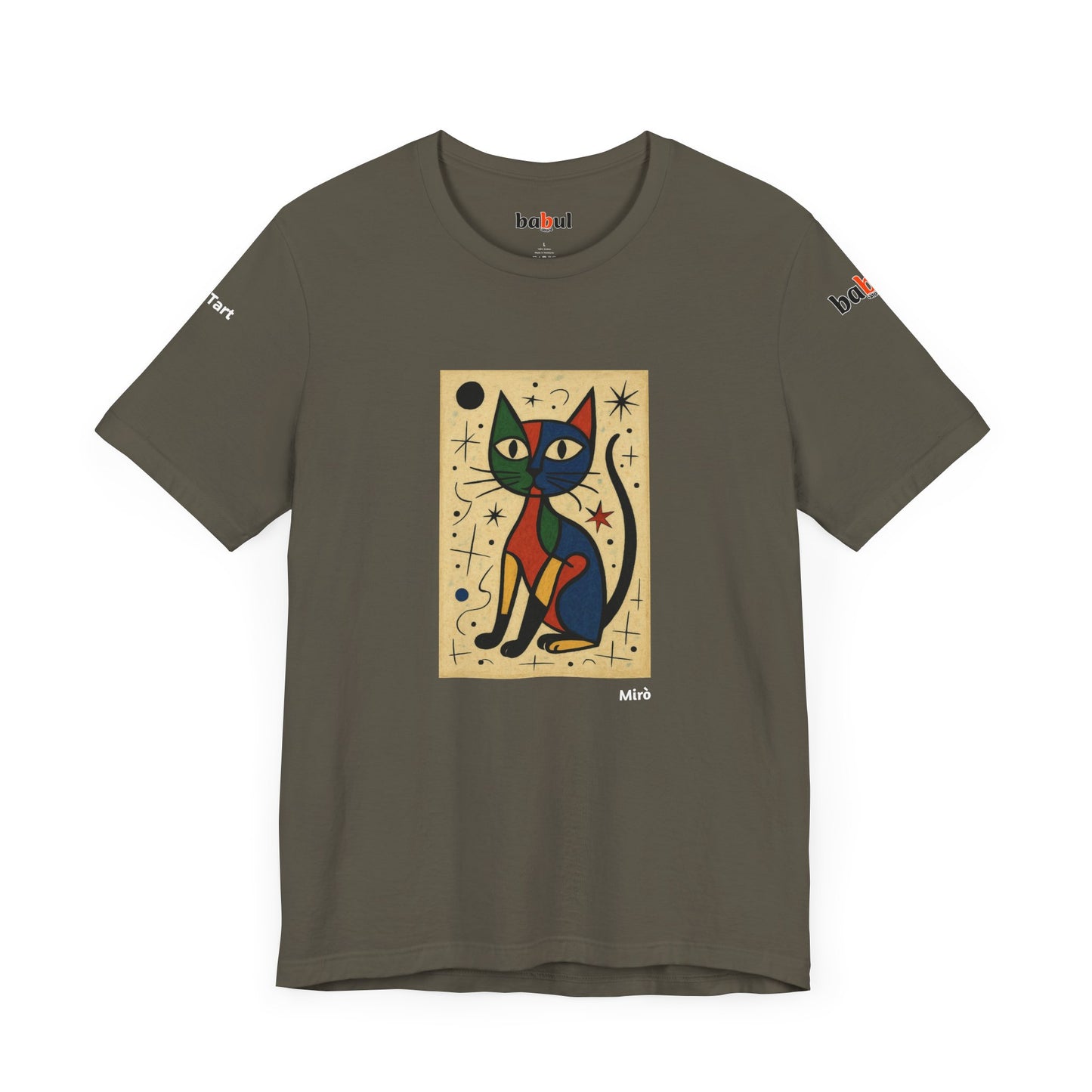 CATART Unisex Jersey Cat T-Shirt - MIRO - Iconic Painting Reimagined with Cats