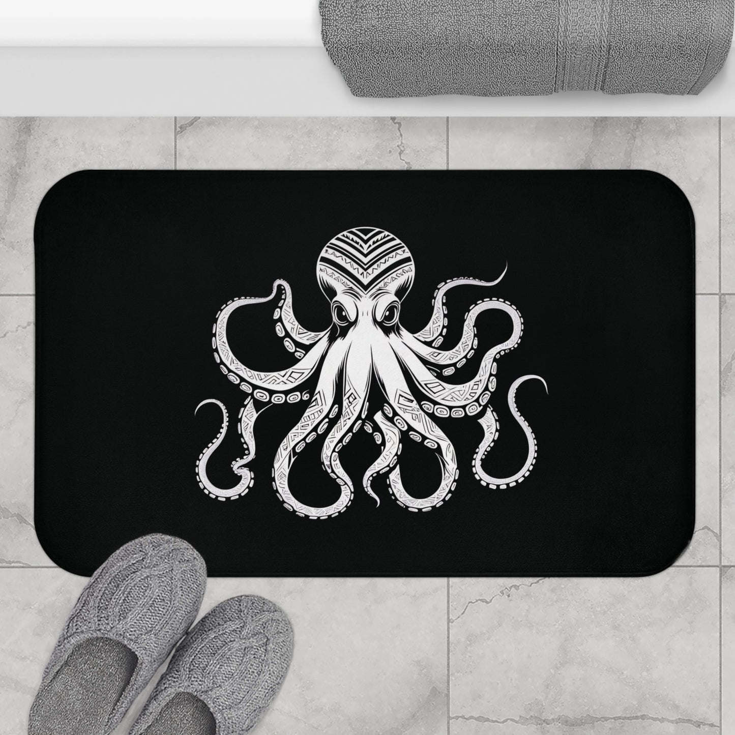 Tribal Bath Mat. Ocean Energy, Tribal Style