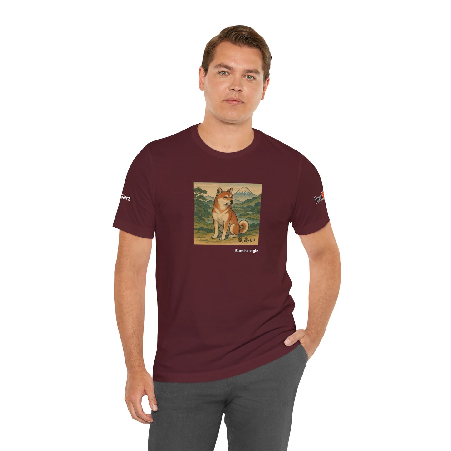 DOGART Unisex Jersey DOG T-Shirt - SUMI-E STYLE - Iconic Painting Reimagined with Dogs