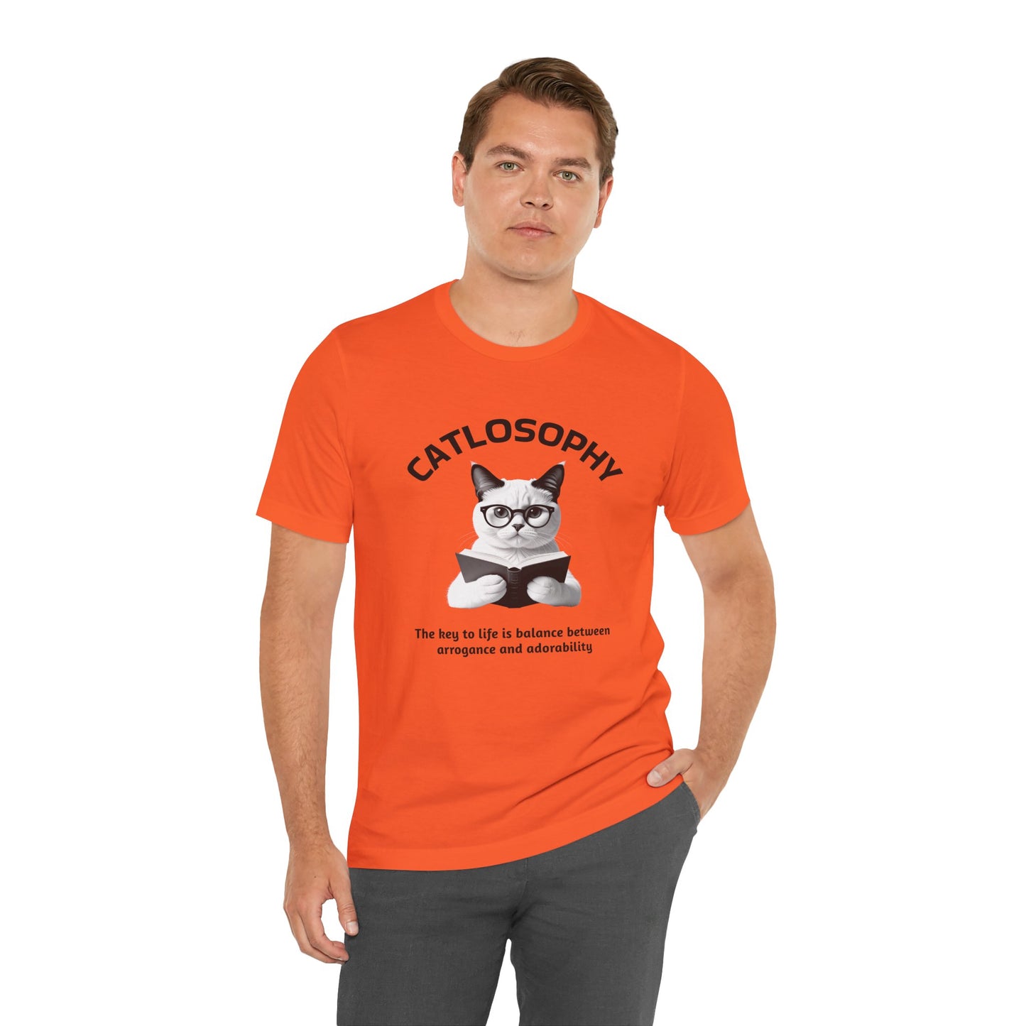 Catlosophy Unisex Jersey Short Sleeve Tee – "The Key to Life" Design