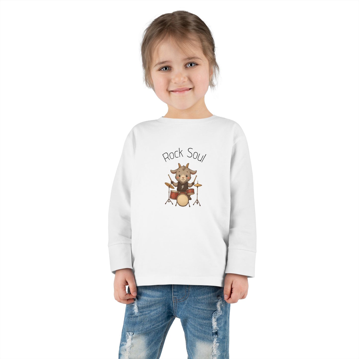 Magliette Rock Soul per bambini - Capretta - Dolci animali con un ritmo ribelle