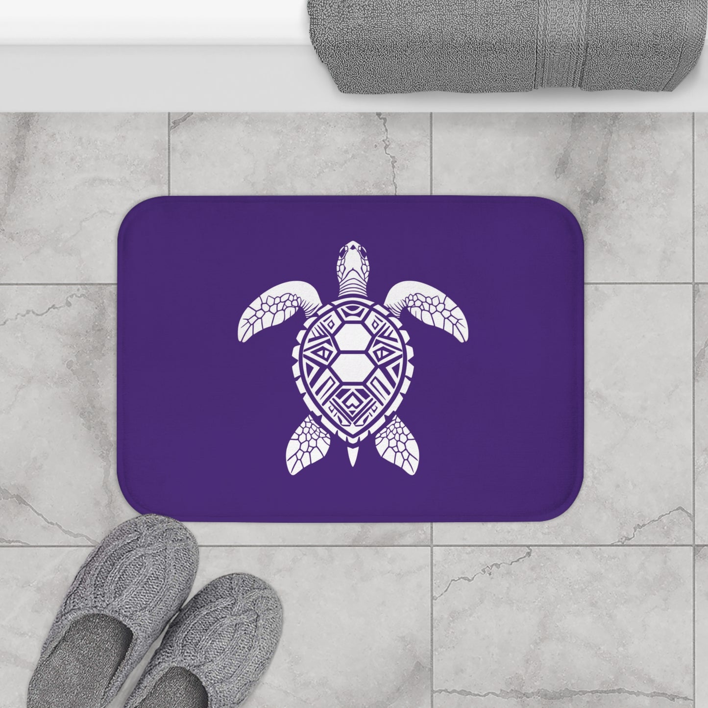 Tribal Bath Mat. Ocean Energy, Tribal Style