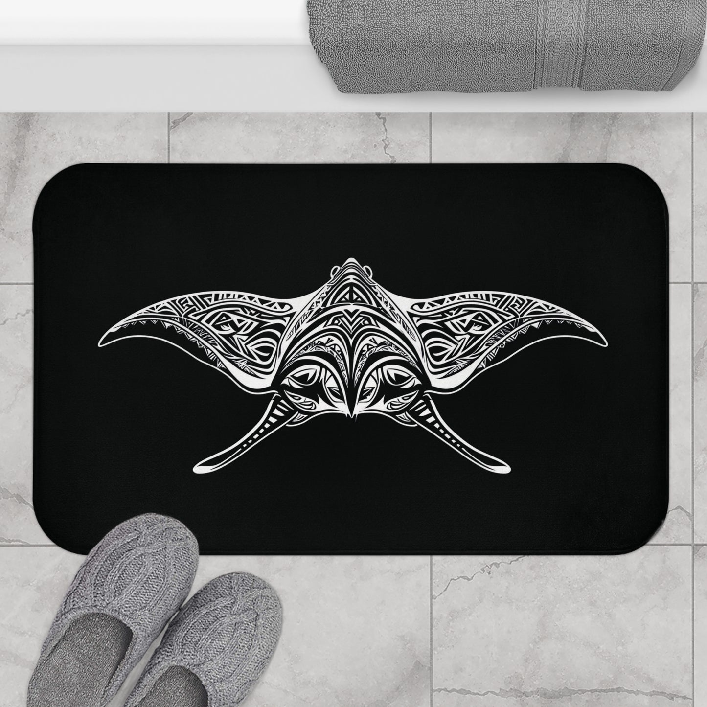 Tribal Bath Mat. Ocean Energy, Tribal Style