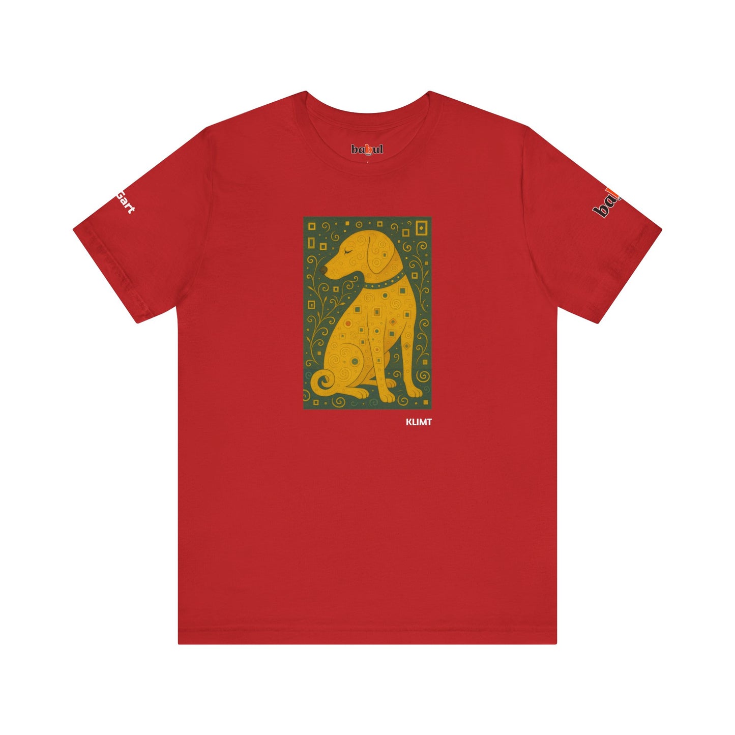 DOGART Unisex Jersey Dog T-Shirt - KLIMT - Iconic Painting Reimagined with Dogs