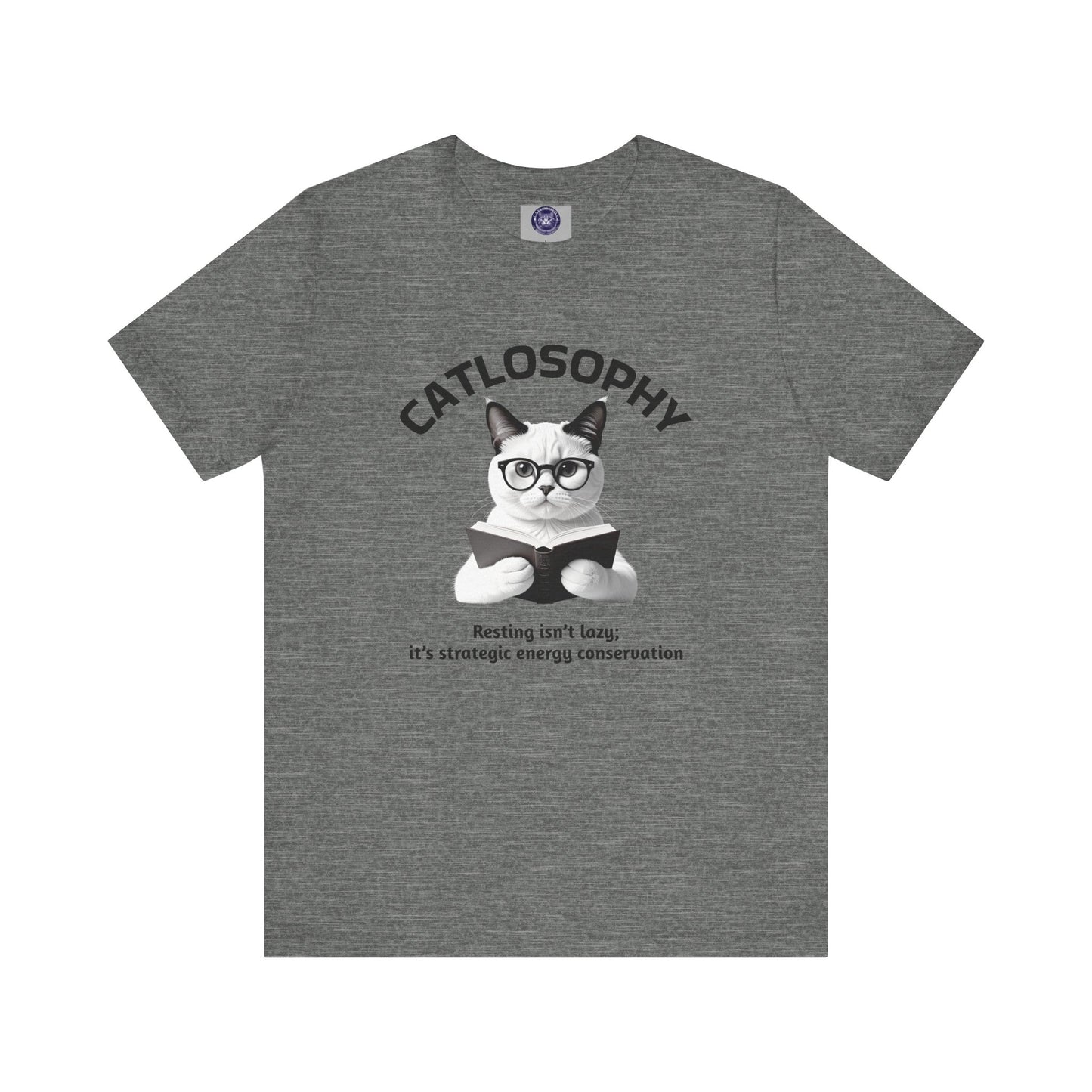 Catlosophy Unisex Jersey Short Sleeve Tee – "Resting isn't Lazy" Design