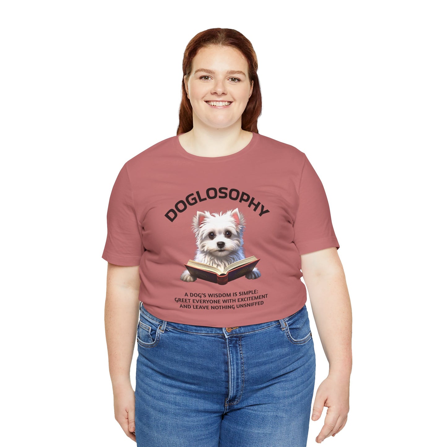 Doglosophy Unisex Jersey Short Sleeve Tee – "A Dog's wisdom is simple" Design