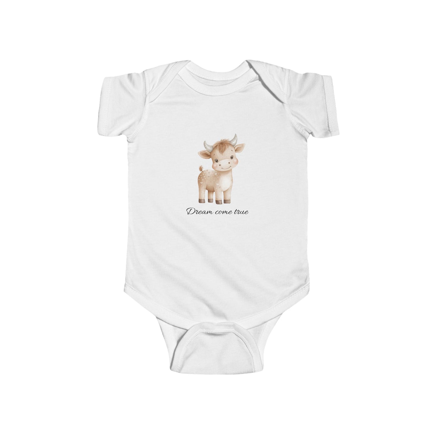 Adorable Baby Bodysuit with Cute Bull Design