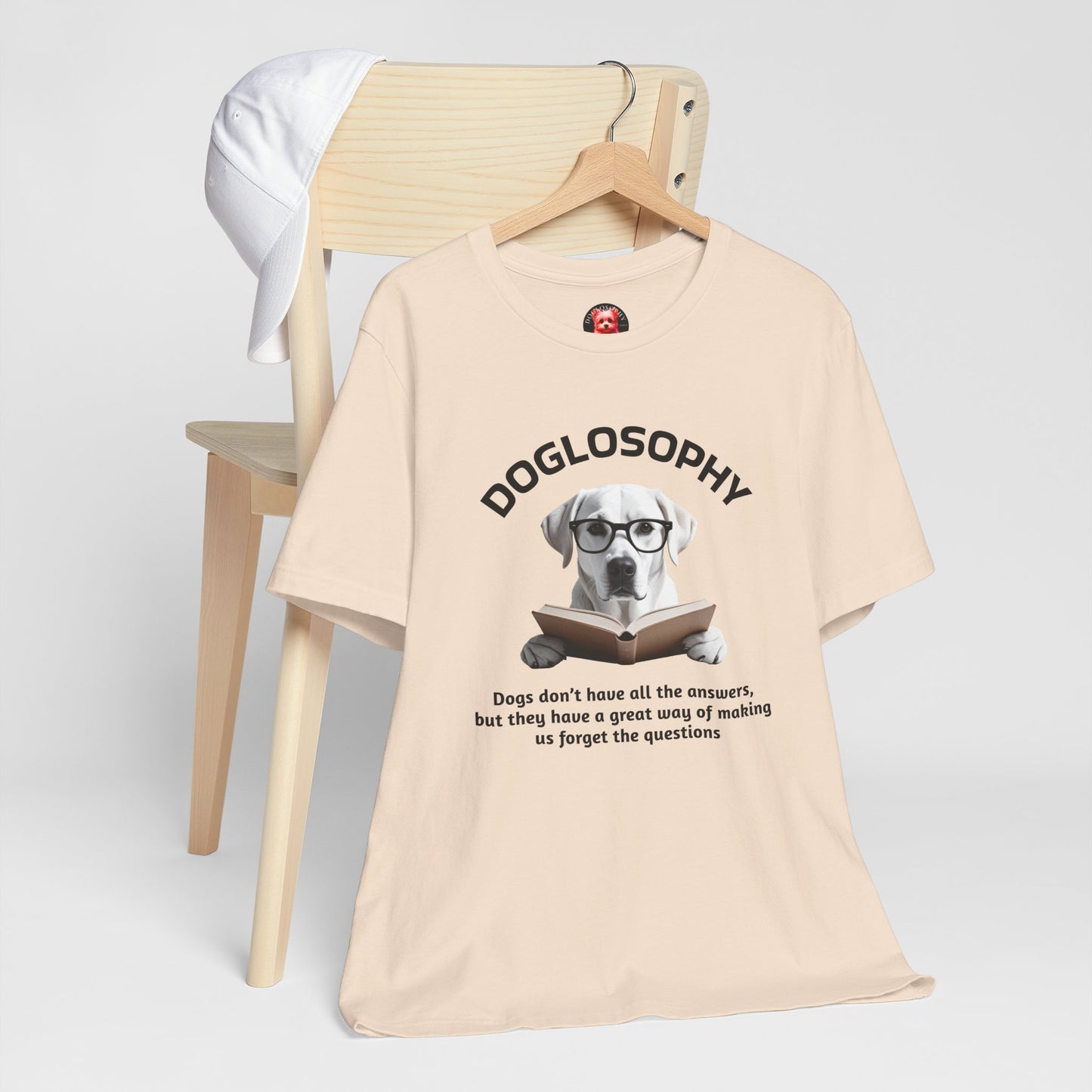 Doglosophy Unisex Jersey Short Sleeve Tee – "Dogs don't have all the answers" Design