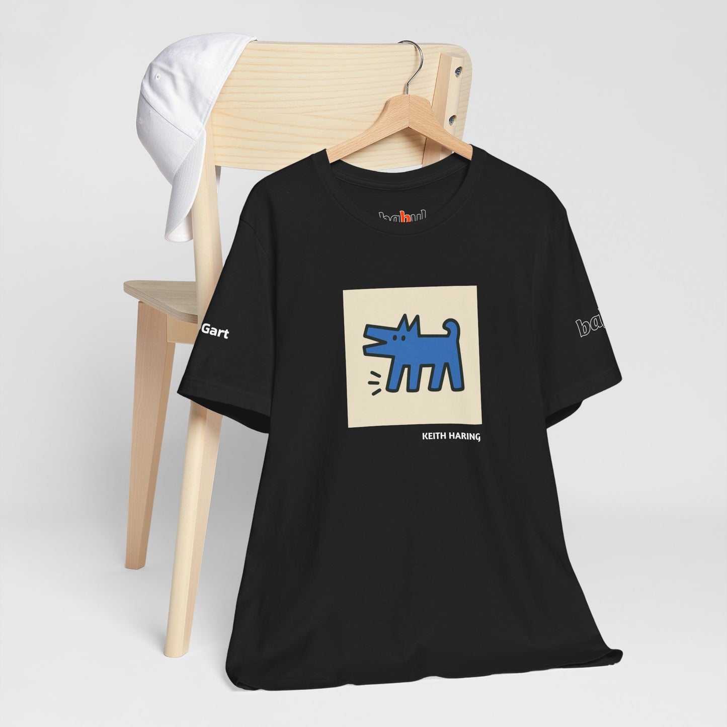 DOGART Unisex Jersey Dog T-Shirt - KEITH HARING - Iconic Painting Reimagined with Dogs