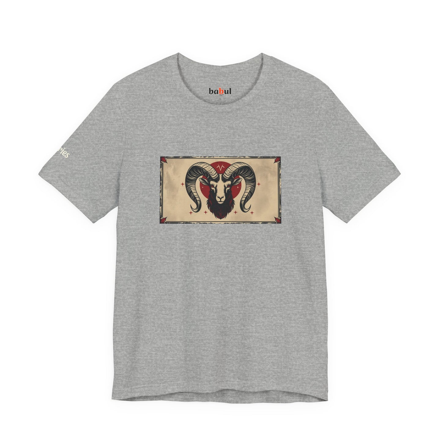 Aries - Gothic Zodiac T-Shirt. Zodiac in the Shadows