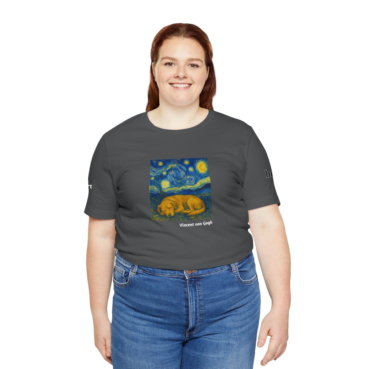DOGART Unisex Jersey Dog T-Shirt - VAN GOGH - Iconic Painting Reimagined with Dogs