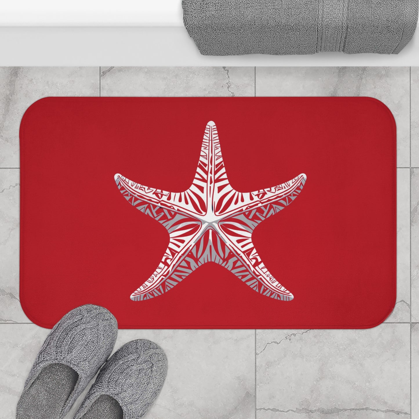 Tribal Bath Mat. Ocean Energy, Tribal Style