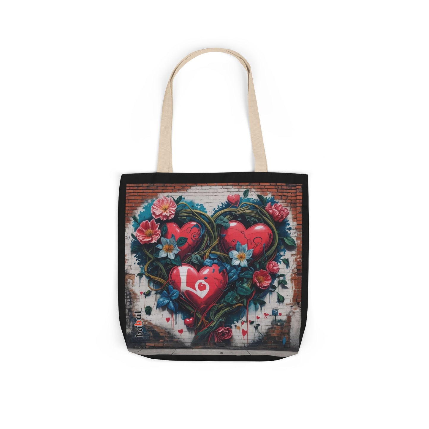 Artistic Surge - Eco-Friendly Canvas Tote Bag - LOVE HEARTS