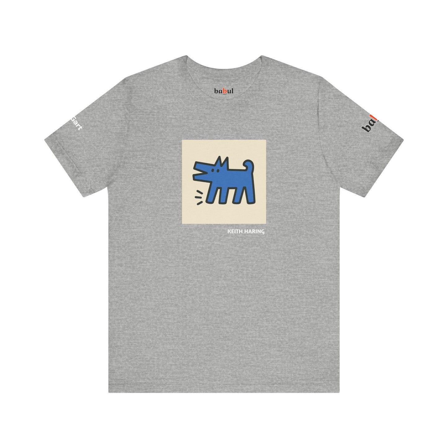 DOGART Unisex Jersey Dog T-Shirt - KEITH HARING - Iconic Painting Reimagined with Dogs
