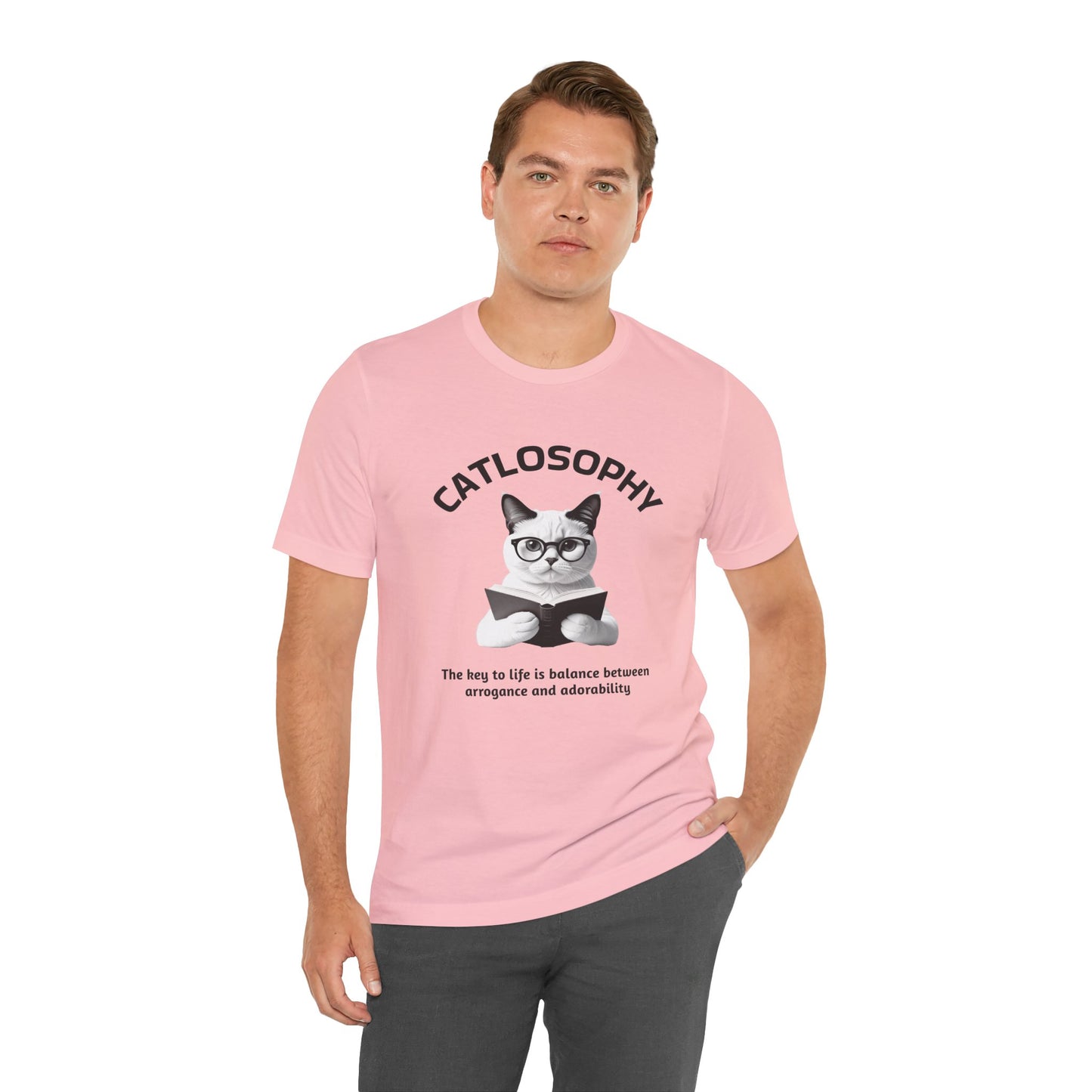 Catlosophy Unisex Jersey Short Sleeve Tee – "The Key to Life" Design